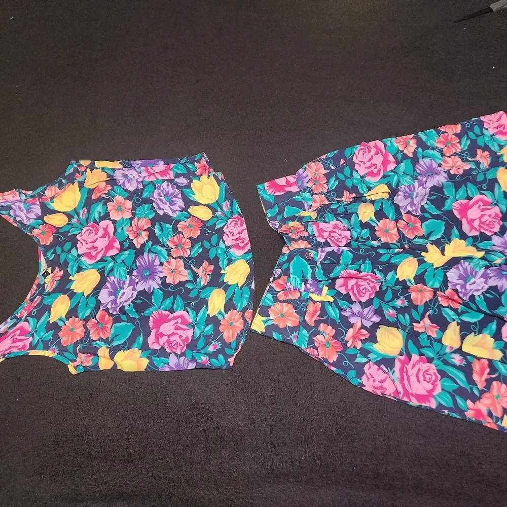 Vintage Floral Summer Set Small 90s Momcore